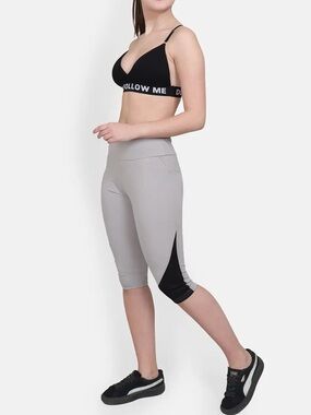 Don’t Follow Me Ribbed Bralette - Black, white, Gary. Set of 3